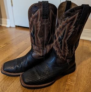 Ariat Relentless Men's Size 8.5 Western Cowboy Boots Black